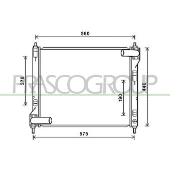Radiateur, refroidissement du moteur PRASCO [DS700R002]