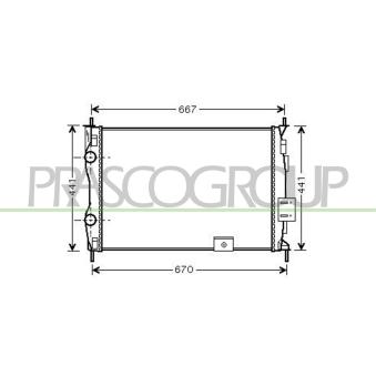 Radiateur, refroidissement du moteur PRASCO OEM 21410JD20A
