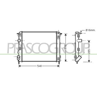 Radiateur, refroidissement du moteur PRASCO OEM 7700430784