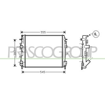 Radiateur, refroidissement du moteur PRASCO OEM 8200072712