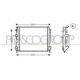 Radiateur, refroidissement du moteur PRASCO OEM 2140000QA2
