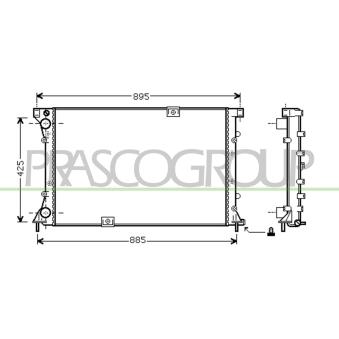 Radiateur, refroidissement du moteur PRASCO OEM 8200019380