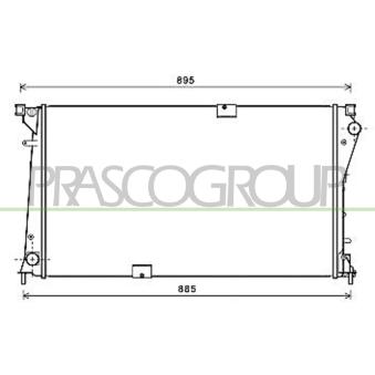 Radiateur, refroidissement du moteur PRASCO OEM 8200465488