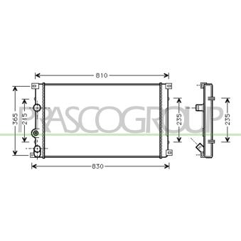 Radiateur, refroidissement du moteur PRASCO OEM 7701049664
