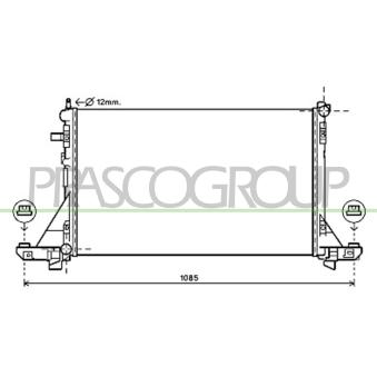Radiateur, refroidissement du moteur PRASCO OEM 93197532