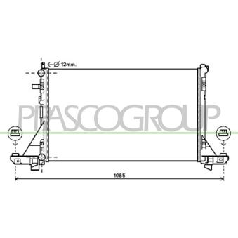 Radiateur, refroidissement du moteur PRASCO OEM 95507804