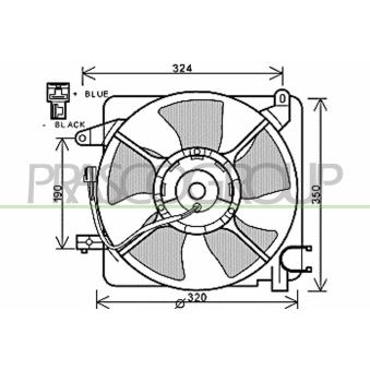 Ventilateur, refroidissement du moteur PRASCO OEM 96395500