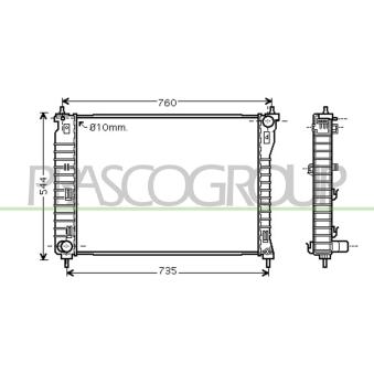 Radiateur, refroidissement du moteur PRASCO DW720R004
