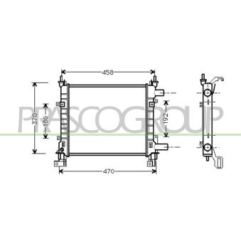 Radiateur, refroidissement du moteur PRASCO OEM ME97KB8005CA