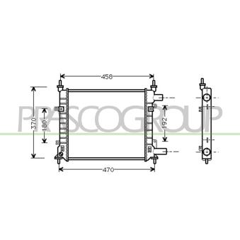 Radiateur, refroidissement du moteur PRASCO OEM 1025532