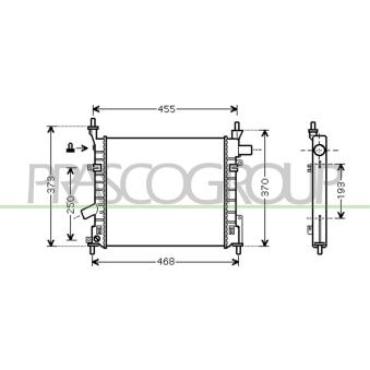 Radiateur, refroidissement du moteur PRASCO [FD007R002]