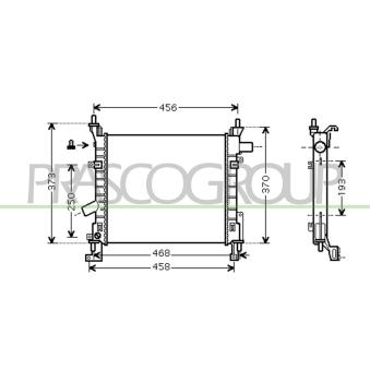 Radiateur, refroidissement du moteur PRASCO OEM 1S5H8005BA