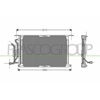 Condenseur, climatisation PRASCO FD050C002