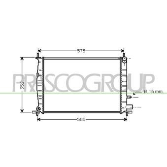 Radiateur, refroidissement du moteur PRASCO OEM 1E0315200A