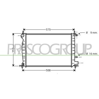 Radiateur, refroidissement du moteur PRASCO OEM 1098857