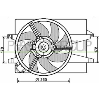 Ventilateur, refroidissement du moteur PRASCO OEM 5S6H8C607BF