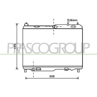 Radiateur, refroidissement du moteur PRASCO FD344R002
