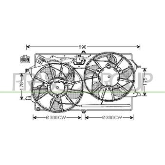 Ventilateur, refroidissement du moteur PRASCO [FD420F007]