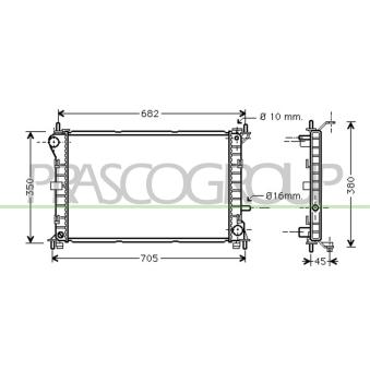 Radiateur, refroidissement du moteur PRASCO FD420R003