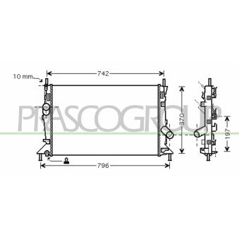 Radiateur, refroidissement du moteur PRASCO FD424R005
