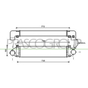 Intercooler, échangeur PRASCO OEM LR020401