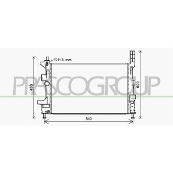 Radiateur, refroidissement du moteur PRASCO FD428R003