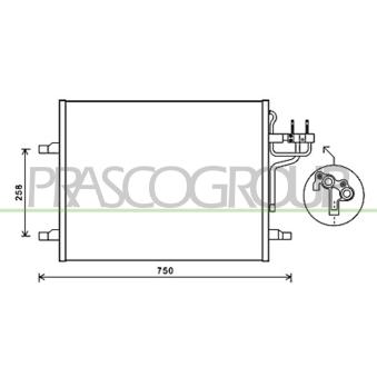 Condenseur, climatisation PRASCO FD802C001