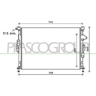 Radiateur, refroidissement du moteur PRASCO OEM 8v418005da