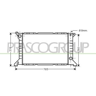 Radiateur, refroidissement du moteur PRASCO FD908R003