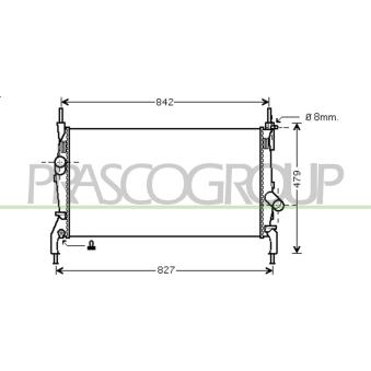 Radiateur, refroidissement du moteur PRASCO OEM 1373156 Radiateur, refroidissement du moteur PRASCO OEM 1373156