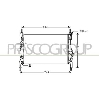 Radiateur, refroidissement du moteur PRASCO OEM 1383315 Radiateur, refroidissement du moteur PRASCO OEM 1383315