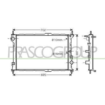 Radiateur, refroidissement du moteur PRASCO OEM 4367089