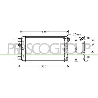 Radiateur, refroidissement du moteur PRASCO [FT020R002]