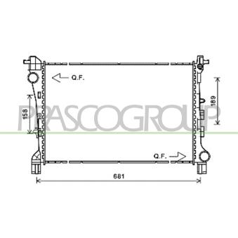 Radiateur, refroidissement du moteur PRASCO OEM 51888085