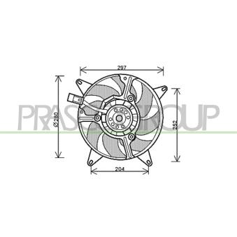 Ventilateur, refroidissement du moteur PRASCO FT121F003