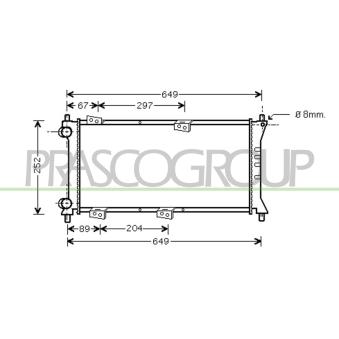 Radiateur, refroidissement du moteur PRASCO FT121R005
