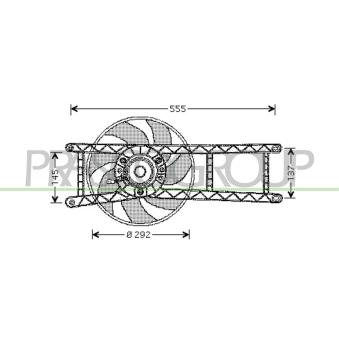 Ventilateur, refroidissement du moteur PRASCO OEM 46799410
