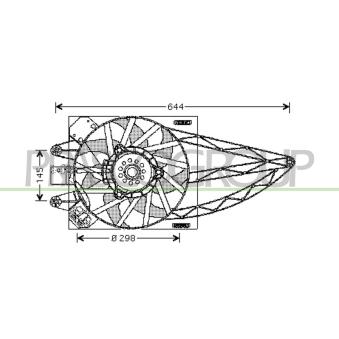 Ventilateur, refroidissement du moteur PRASCO FT122F003