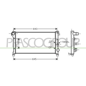 Radiateur, refroidissement du moteur PRASCO [FT122R003]