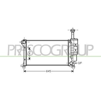 Radiateur, refroidissement du moteur PRASCO FT122R004 pour AUDI 80 1.2 - 60cv