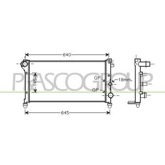 Radiateur, refroidissement du moteur PRASCO OEM 51773192