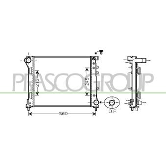Radiateur, refroidissement du moteur PRASCO FT124R002 pour FIAT PANDA 0.9 - 65cv