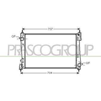Radiateur, refroidissement du moteur PRASCO OEM 51840477