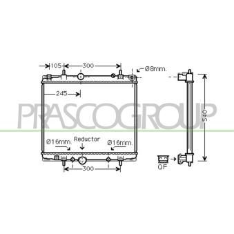 Radiateur, refroidissement du moteur PRASCO OEM 1330H8