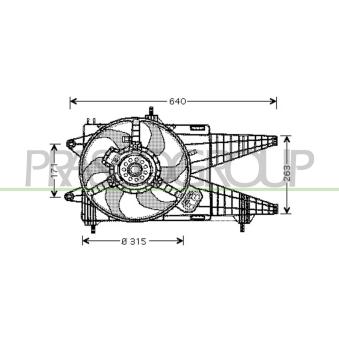 Ventilateur, refroidissement du moteur PRASCO [FT340F004]