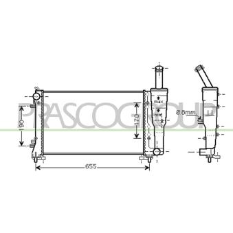 Radiateur, refroidissement du moteur PRASCO OEM 51723827