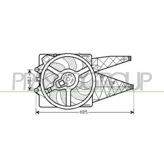 Ventilateur, refroidissement du moteur PRASCO OEM 55700342