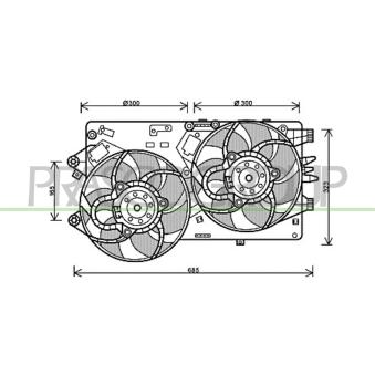 Ventilateur, refroidissement du moteur PRASCO [FT342F007]