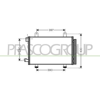 Condenseur, climatisation PRASCO FT360C001 pour LEXUS RX 1,5 VVTi - 110cv