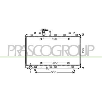 Radiateur, refroidissement du moteur PRASCO FT360R001